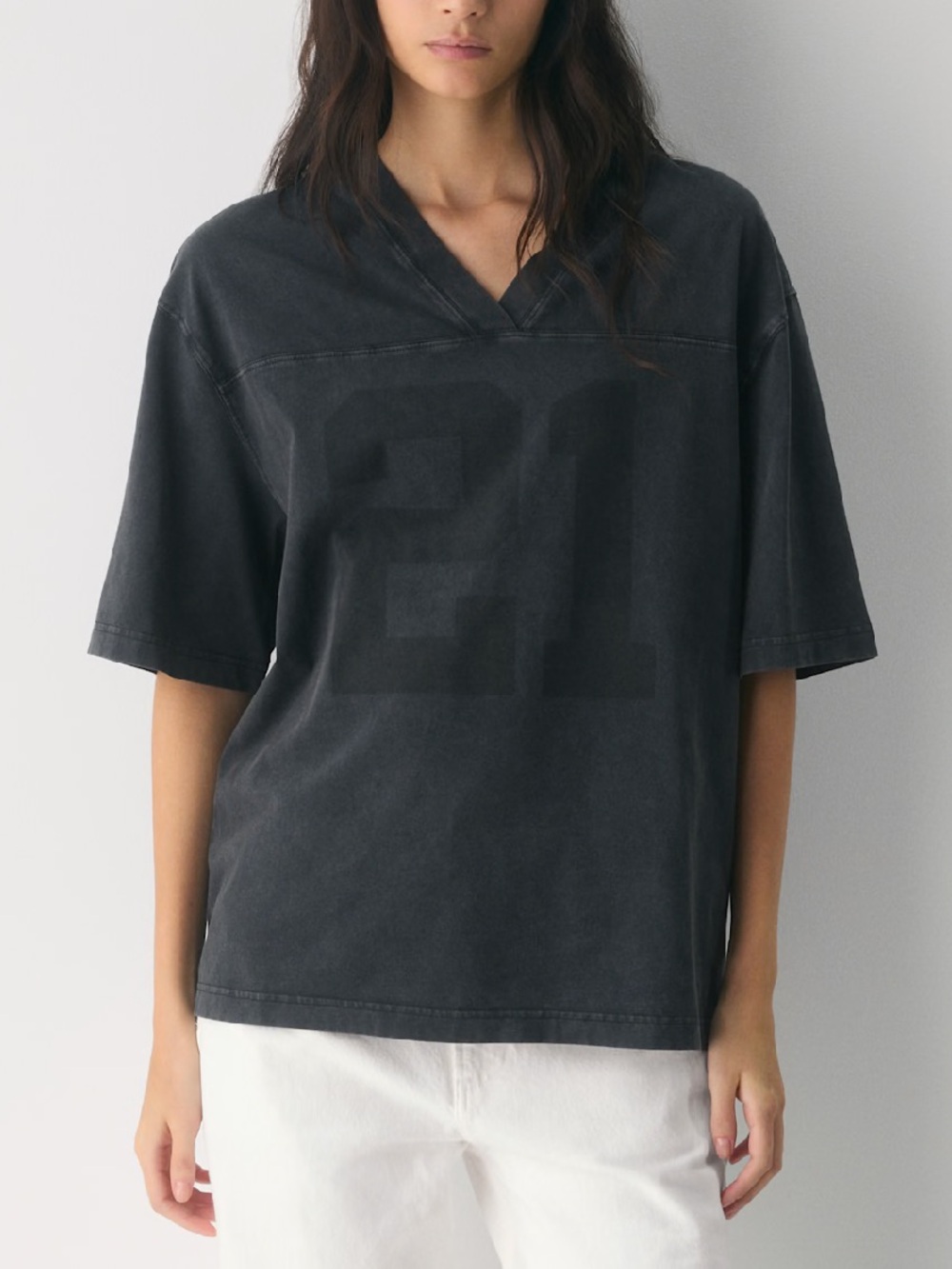Aritzia TNA Soft Feels Clubhouse Jersey - Black
